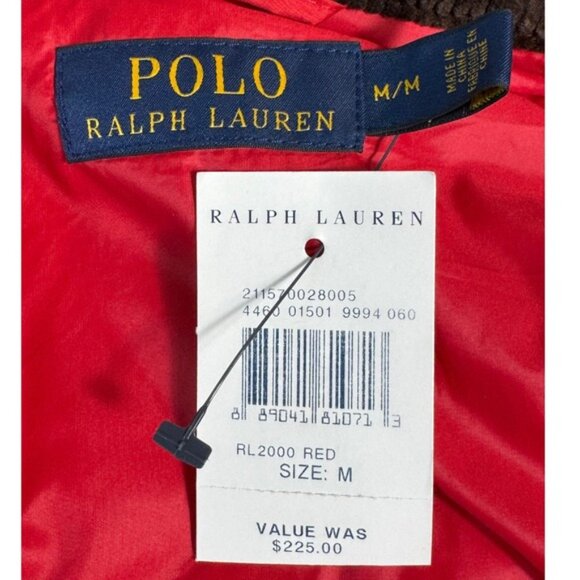 Polo Ralph Lauren Red Quilted Vest Sleeveless Jacket Womens M Medium - Picture 6 of 7